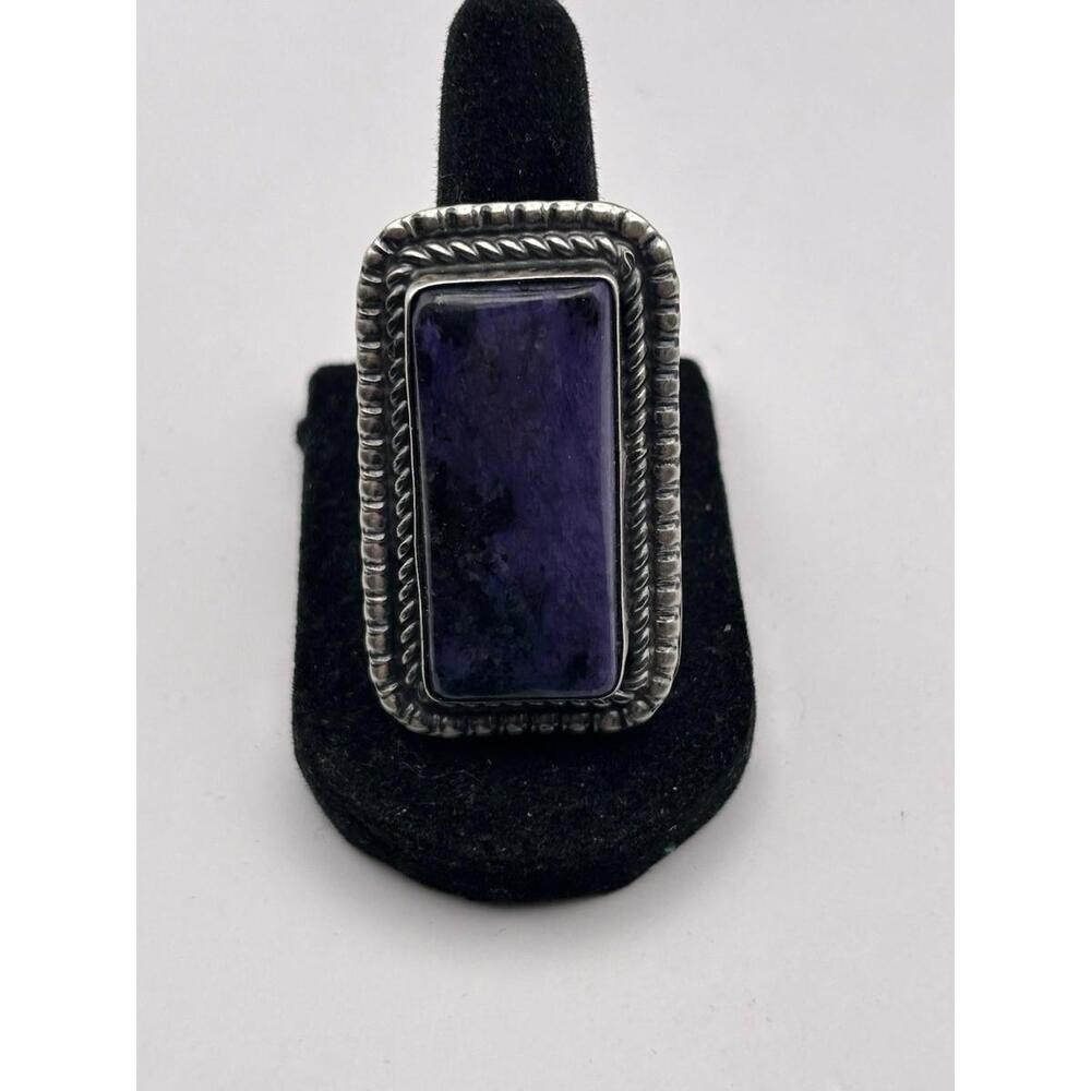Native Made & Signed Large Purple Wide Band Ring Size 6!!!!!